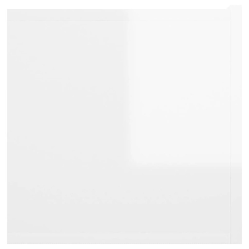 Szafki wiszące pod TV 3 szt., wysoki połysk, białe, 60x30x30 cm