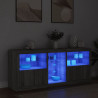Szafka z oświetleniem LED, szary dąb sonoma, 162x37x67 cm