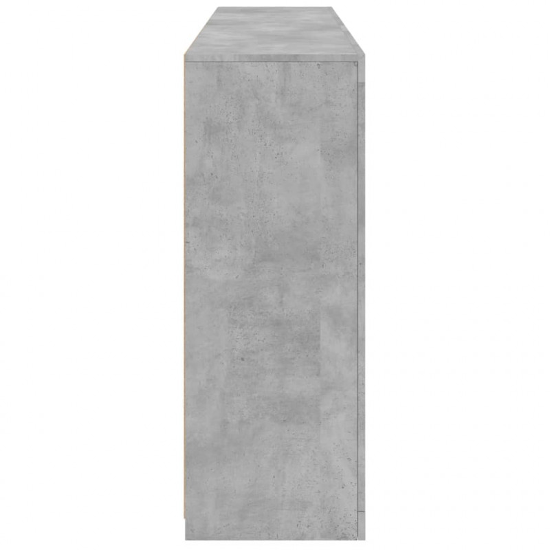 Szafka z oświetleniem LED, szarość betonu, 162x37x100 cm