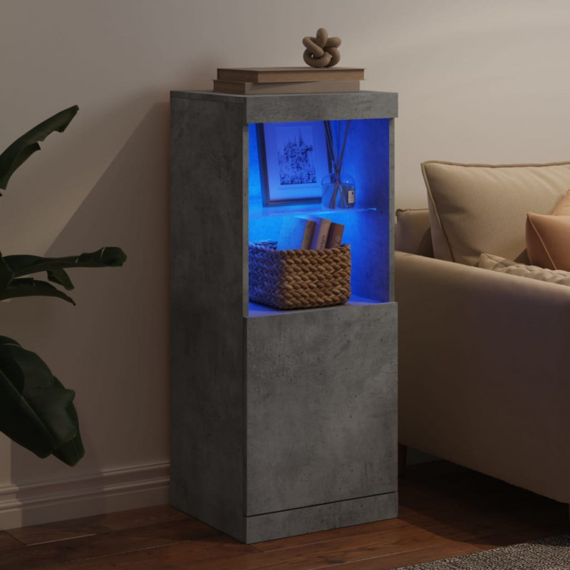 Szafka z oświetleniem LED, szarość betonu, 41x37x100 cm