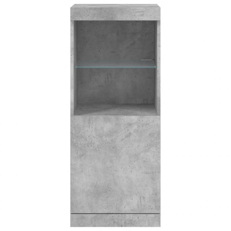 Szafka z oświetleniem LED, szarość betonu, 41x37x100 cm