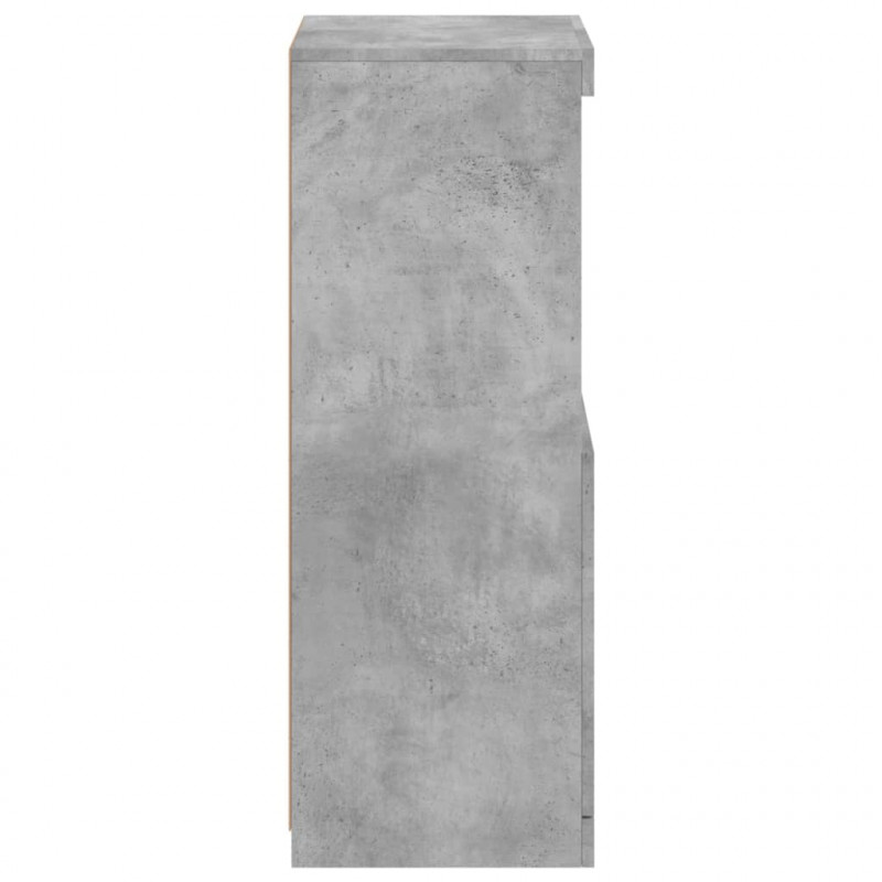 Szafka z oświetleniem LED, szarość betonu, 41x37x100 cm