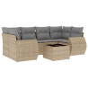 7-cz. zestaw wypoczynkowy do ogrodu, z poduszkami, beżowy