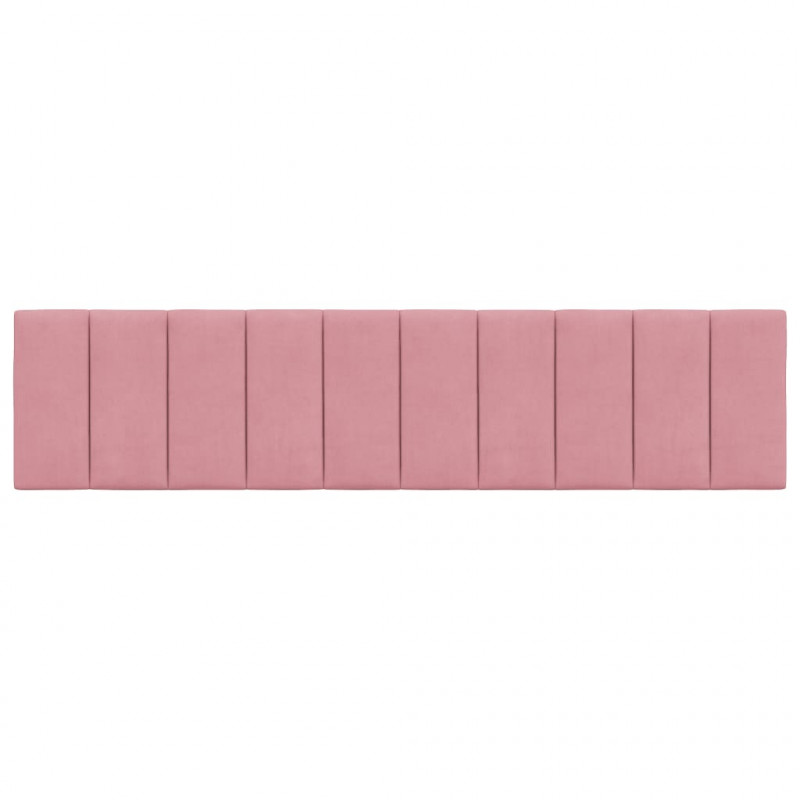 Poduszka na wezgłowie, różowa, 200 cm, aksamitna