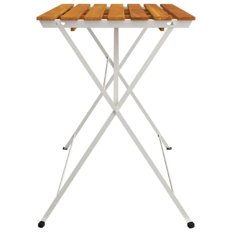 Składany stolik bistro, 100x54x71 cm, drewno akacjowe i stal