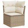 13-cz. zestaw mebli ogrodowych z poduszkami, beżowy, polirattan
