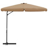 Parasol ogrodowy na stalowym słupku, 300 cm, taupe
