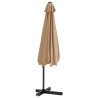 Parasol ogrodowy na stalowym słupku, 300 cm, taupe