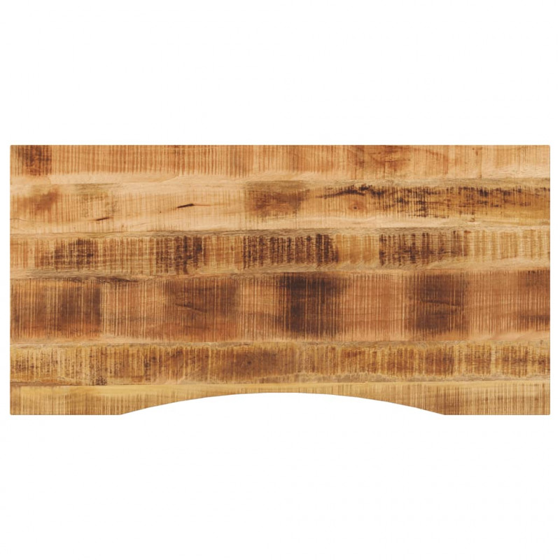 Blat biurka, z wycięciem, 120x60x2,5 cm, surowe drewno mango