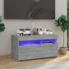 Szafka pod TV z oświetleniem LED, szary dąb sonoma, 75x35x40 cm