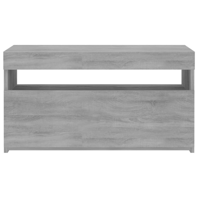 Szafka pod TV z oświetleniem LED, szary dąb sonoma, 75x35x40 cm