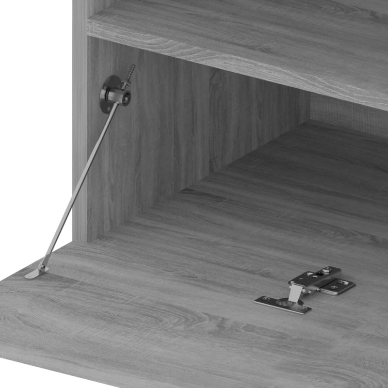 Szafka pod TV z oświetleniem LED, szary dąb sonoma, 75x35x40 cm