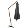 Parasol ogrodowy wiszący, jodłowy słupek, antracyt, 3,5x2,9 m