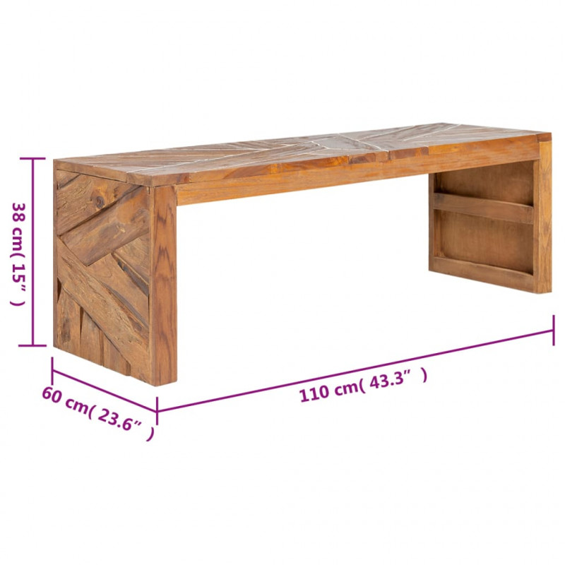 Stojak pod telewizor, 110x60x38 cm, lite drewno tekowe