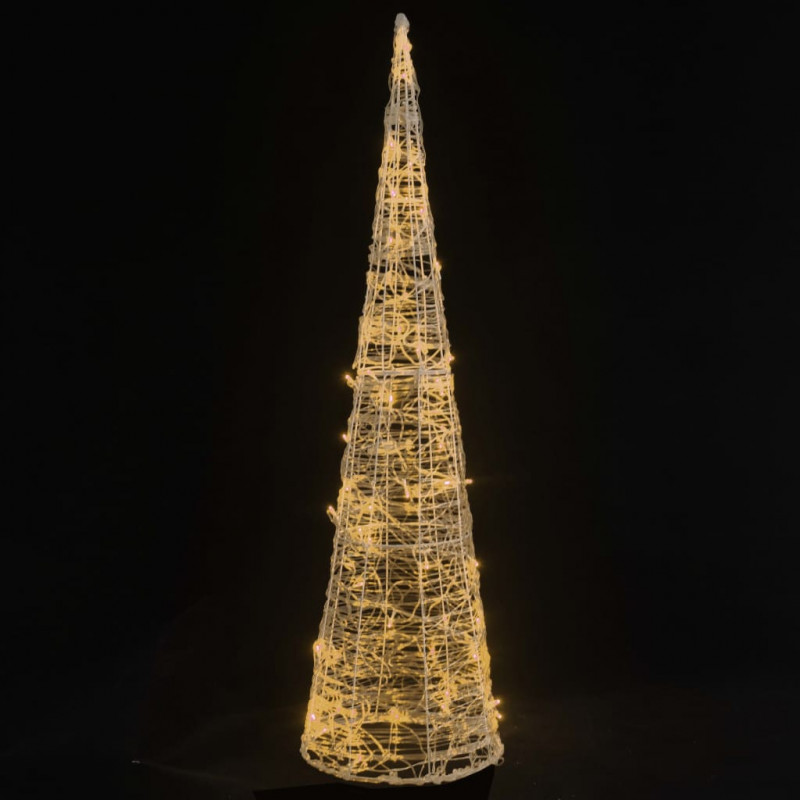 Stożek dekoracyjny, akrylowy, ciepłe białe LED, 120 cm