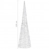 Stożek dekoracyjny, akrylowy, ciepłe białe LED, 120 cm