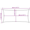 Żagiel przeciwsłoneczny, 160 g/m², brązowy, 2x4 m, HDPE
