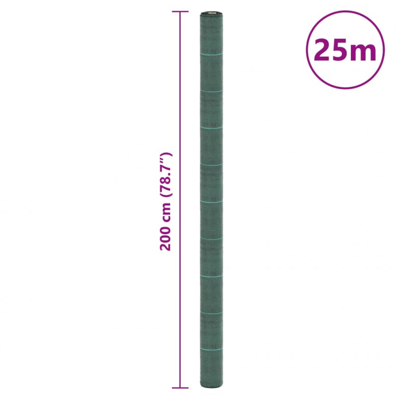 Agrowłóknina antychwastowa, zielona, 2x25 m, PP