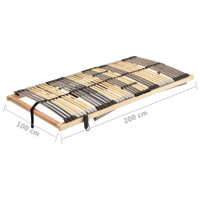 Elektryczny stelaż do łóżka z 42 listwami, 7 stref, 100x200 cm