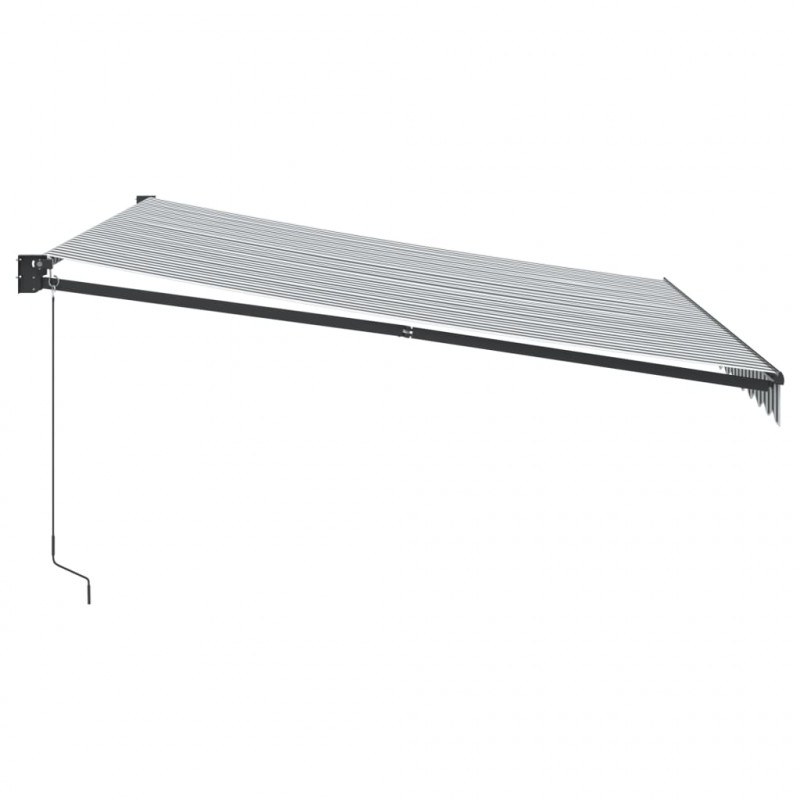 Zwijana markiza, antracytowo-biała, 4x3 m, tkanina i aluminium