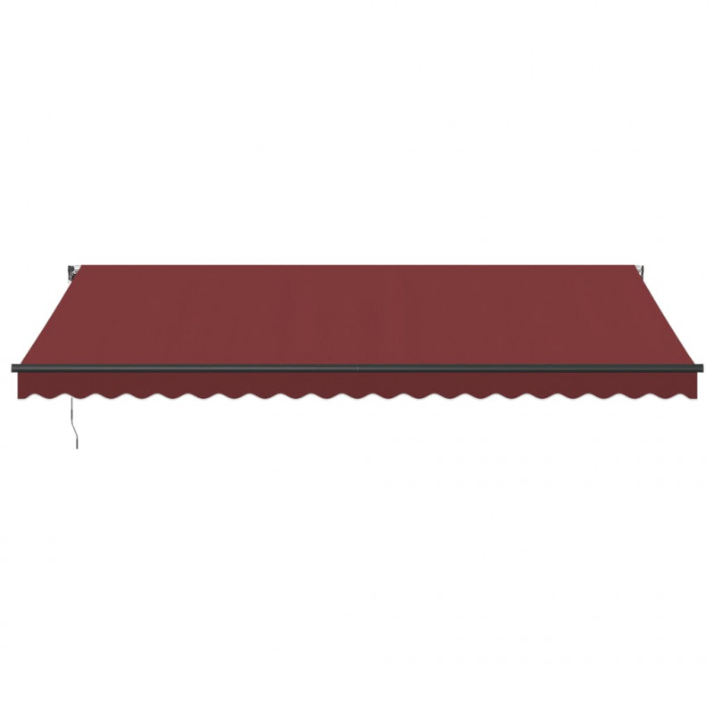 Automatycznie zwijana markiza z LED, burgundowa, 500x350 cm