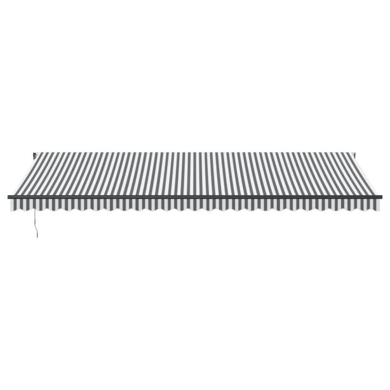 Automatyczna markiza z LED, antracytowo-biała, 600x350 cm