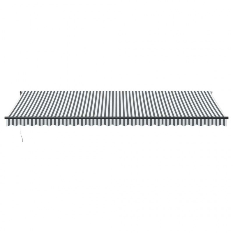 Automatyczna markiza z LED, antracytowo-biała, 600x300 cm