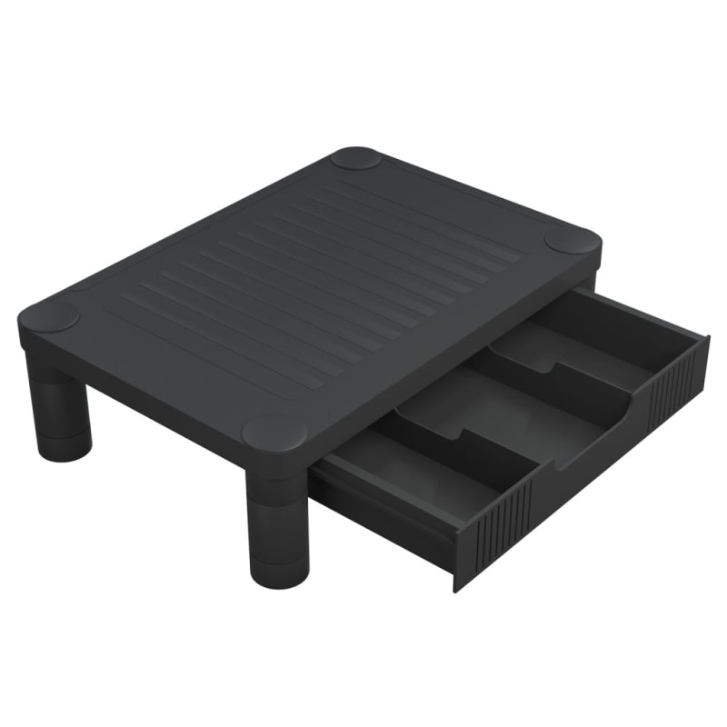 Podstawka pod monitor, czarna, 43x30,5x13 cm