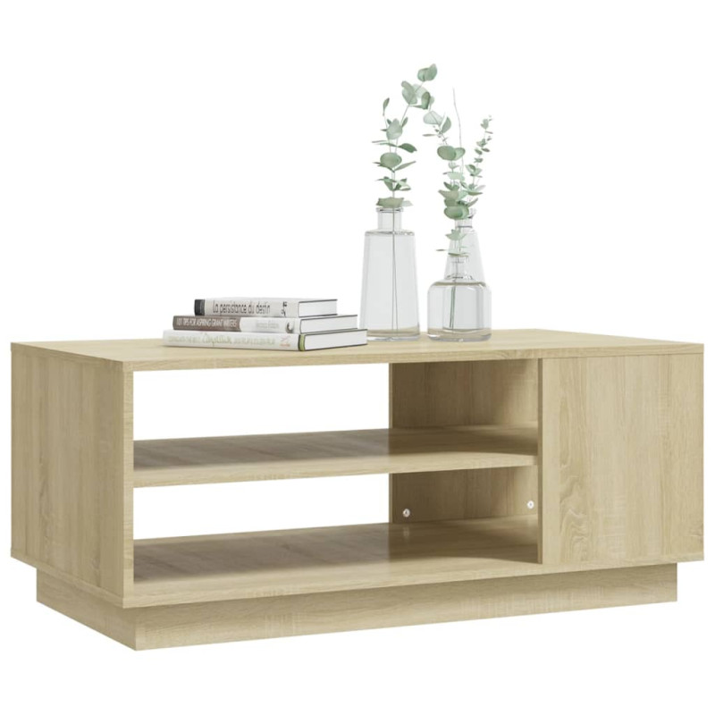 Stolik kawowy, dąb sonoma 102x55x43 cm, materiał drewnopochodny