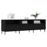 Szafka pod TV, czarna, 150x30x44,5 cm, materiał drewnopochodny