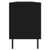 Szafka pod TV, czarna, 150x30x44,5 cm, materiał drewnopochodny