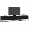 Szafka pod TV, czarna, 240x35x41 cm, materiał drewnopochodny