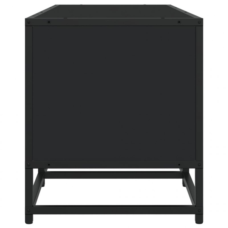 Szafka pod TV, czarna, 240x35x41 cm, materiał drewnopochodny