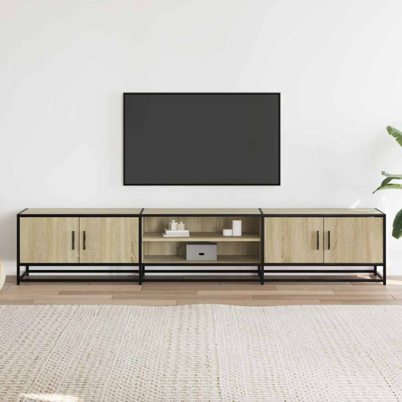 Szafka pod TV, dąb sonoma, 210x35x41cm, materiał drewnopochodny
