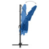 4-poziomowy parasol na aluminiowym słupku, niebieski 250x250 cm