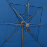 4-poziomowy parasol na aluminiowym słupku, niebieski 250x250 cm