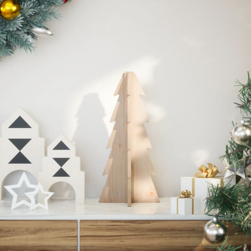 Drewniana choinka do udekorowania, 49 cm, lite drewno sosnowe
