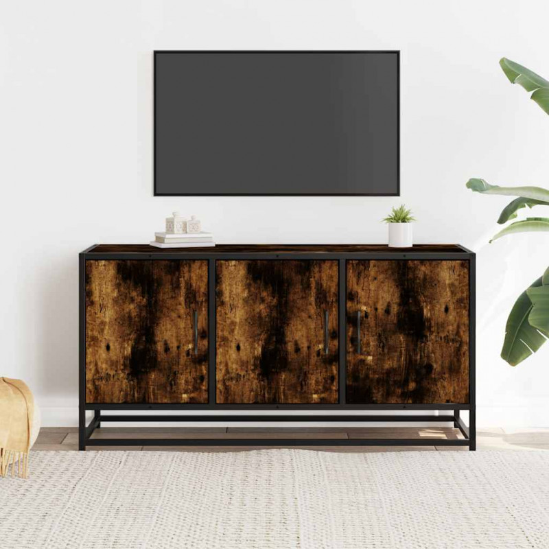 Szafka pod telewizor, przydymiony dąb, 100x35x50 cm