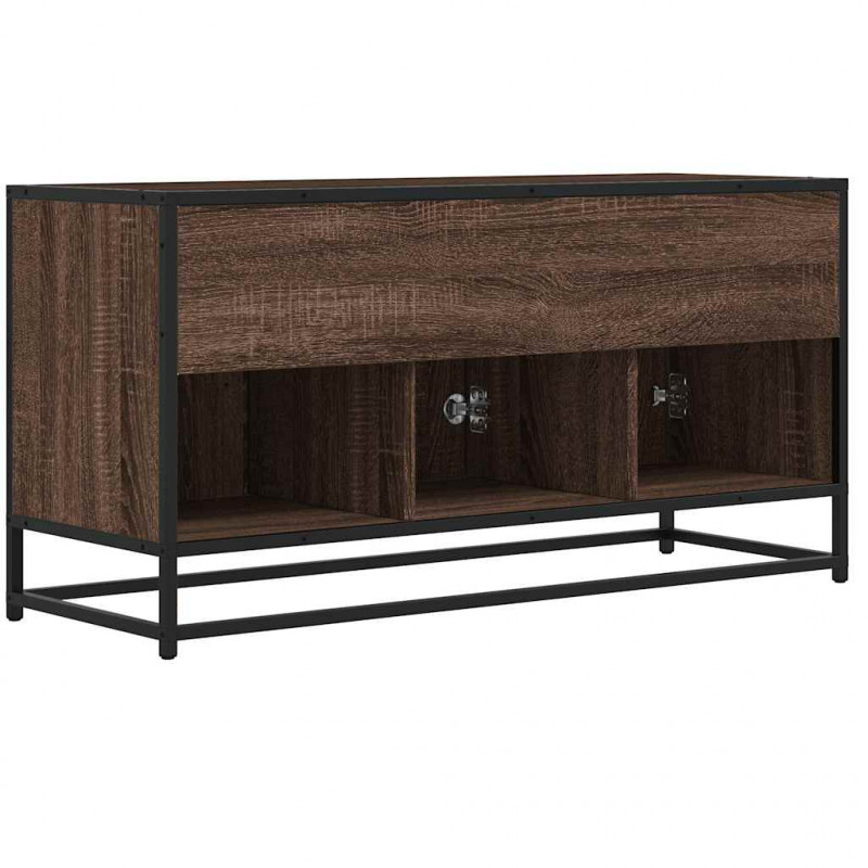 Szafka pod TV, brązowy dąb, 100x35x50 cm