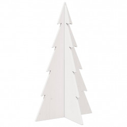 Drewniana choinka do udekorowania, biała, 80 cm, sosnowa