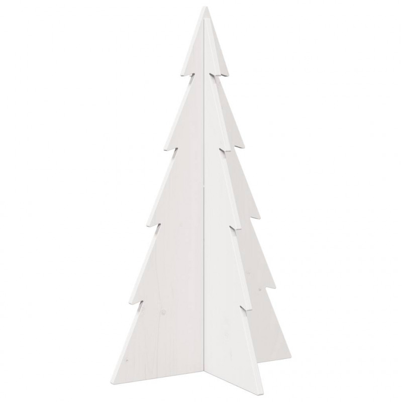 Drewniana choinka do udekorowania, biała, 80 cm, sosnowa