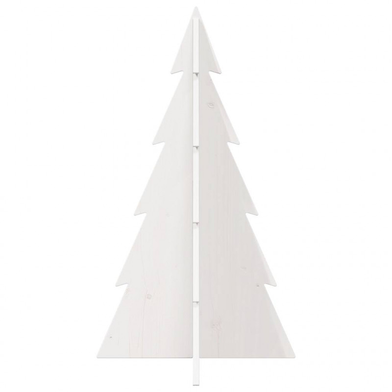 Drewniana choinka do udekorowania, biała, 80 cm, sosnowa