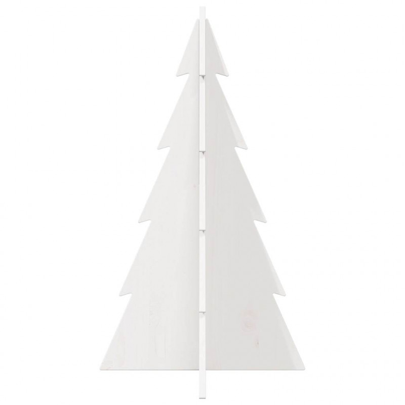 Drewniana choinka do udekorowania, biała, 80 cm, sosnowa