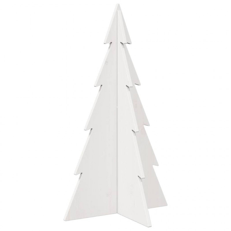 Drewniana choinka do udekorowania, biała, 80 cm, sosnowa