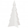 Drewniana choinka do udekorowania, biała, 80 cm, sosnowa