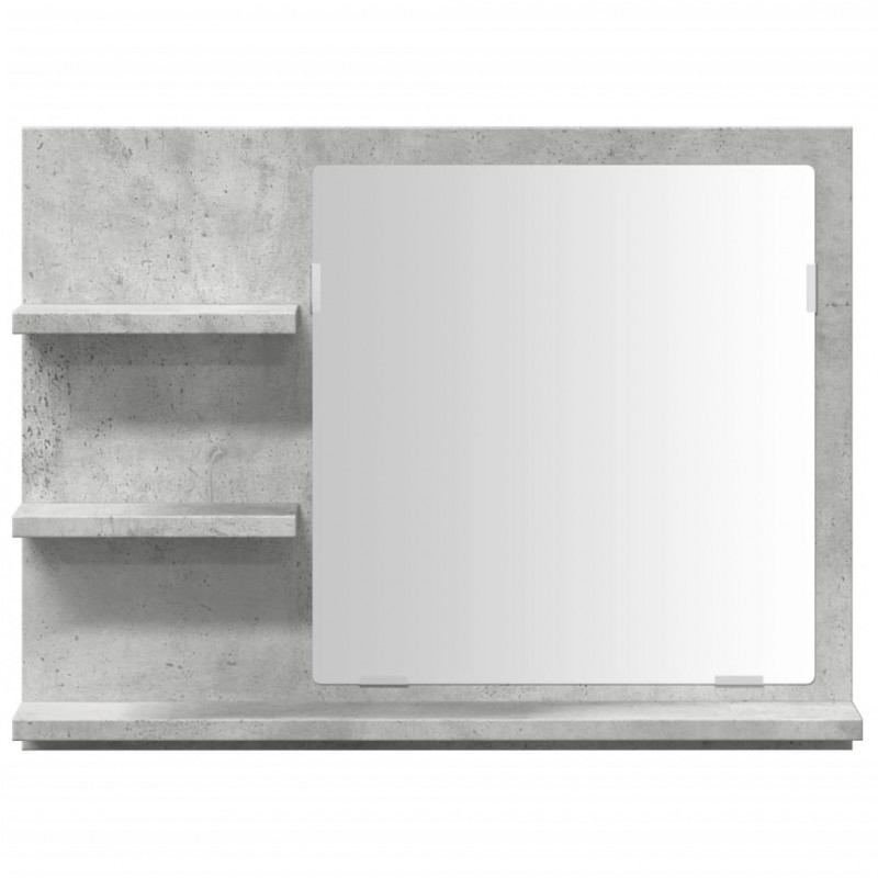 Szafka łazienkowa z lustrem, szarość betonu, 60x10,5x45 cm