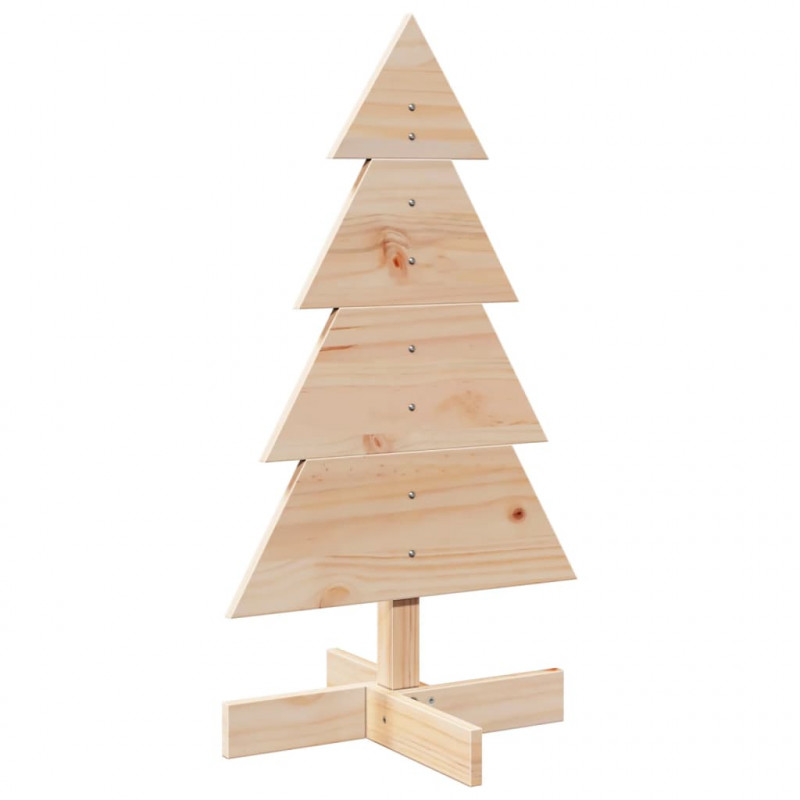 Drewniana choinka do udekorowania, 80 cm, lite drewno sosnowe
