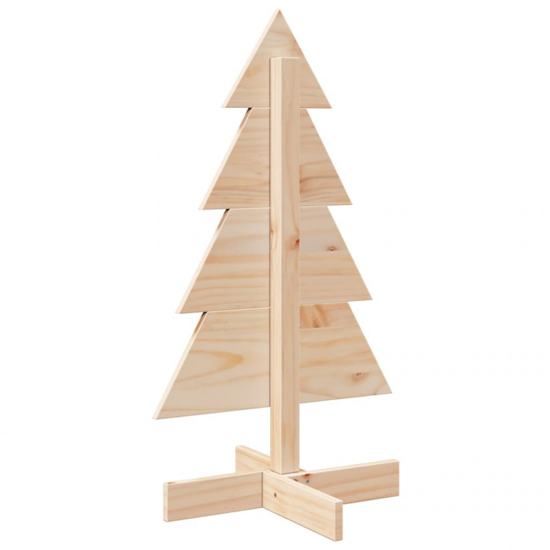 Drewniana choinka do udekorowania, 80 cm, lite drewno sosnowe