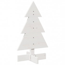 Drewniana choinka do udekorowania, biała, 60 cm, sosnowa