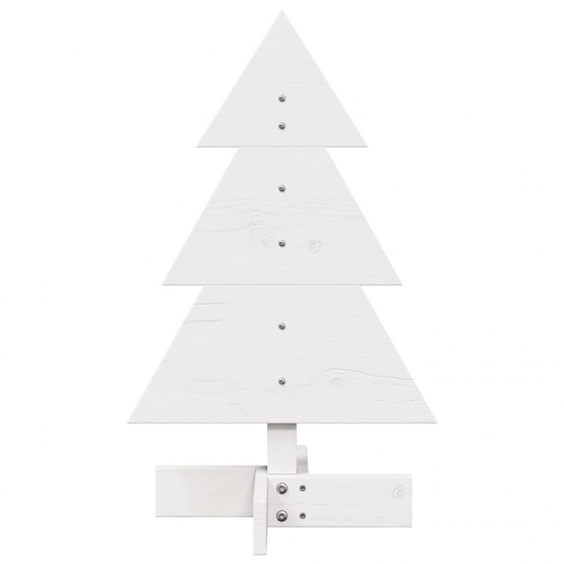 Drewniana choinka do udekorowania, biała, 60 cm, sosnowa